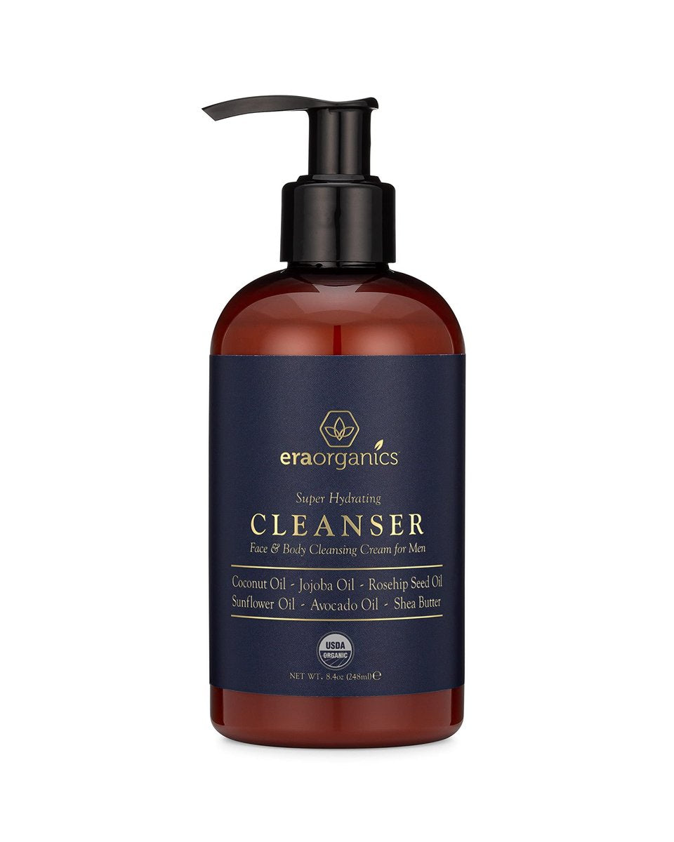 Era Organics USDA Organic Men's Face Wash - Nourishing & Hydrating Facial and Body Cleanser for Smoother Skin Avelisse