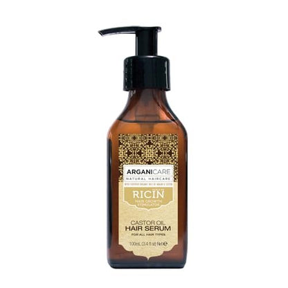 Arganicare Castor Range Protective Serum – Strengthens & Restores Hair, Promotes Growth, Intense Hydration, 3.38 fl oz
