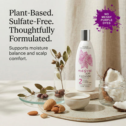 Maison 276 HYDRATE Shampoo for Grey & Silver Hair – Deep Hydration, Gentle Cleanse, No Purple Dyes, Plant-Based Care for Naturally Grey Hair, Sulfate-Free, 8 oz Avelisse