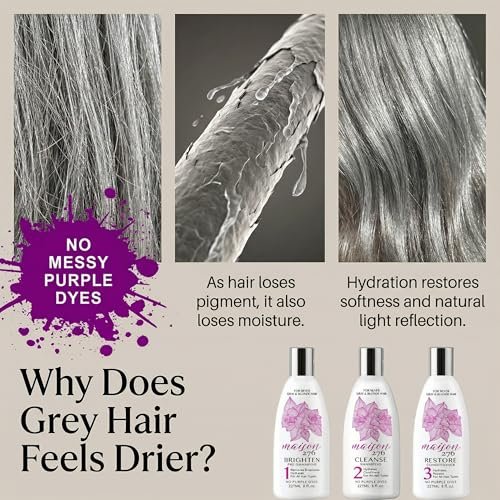 Maison 276 HYDRATE Shampoo for Grey & Silver Hair – Deep Hydration, Gentle Cleanse, No Purple Dyes, Plant-Based Care for Naturally Grey Hair, Sulfate-Free, 8 oz Avelisse