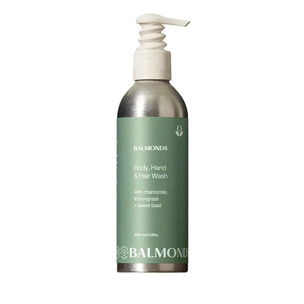 Balmonds Body, Hand & Hair Wash - 100% Natural Shampoo & Body Wash for Dry & Sensitive Skin, Soap Free, Vegan & Cruelty Free (6.8 oz) Avelisse