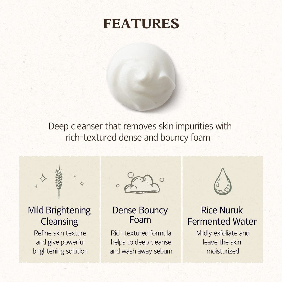 SKINFOOD Rice Daily Cleansing Foam 150ml – Brightening Facial Foam with Fermented Rice for Smooth, Firm Skin - görsel 8