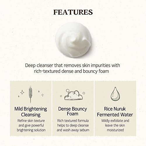 SKINFOOD Rice Daily Cleansing Foam 150ml – Brightening Facial Foam with Fermented Rice for Smooth, Firm Skin - görsel 7