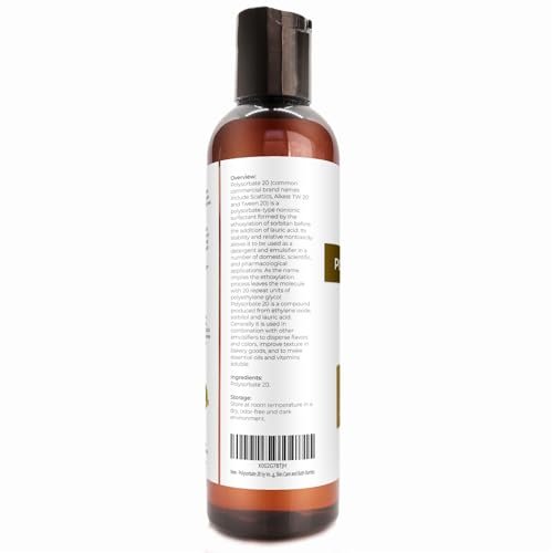 Polysorbate 20 by Velona - 4 Fl Oz | Natural Solubilizer for Bath Bombs, Skincare & Cooking - görsel 6