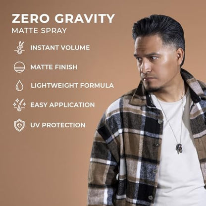 MANE TAME Zero-Gravity 7oz Matte Finish Spray - Instant Fullness, Volume, Texture & UV Protection for Thicker, Styled Hair Avelisse