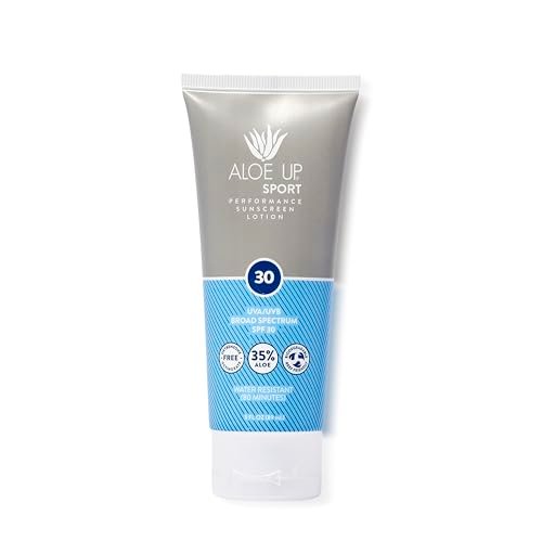 Aloe Up Sport Sunscreen Body Lotion SPF 30 - Broad Spectrum, Water Resistant 80 min, Reef Friendly, Fragrance Free, 3 oz - görsel 2