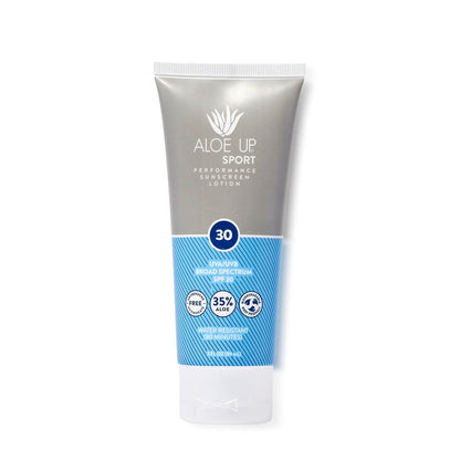 Aloe Up Sport Sunscreen Body Lotion SPF 30 - Broad Spectrum, Water Resistant 80 min, Reef Friendly, Fragrance Free, 3 oz