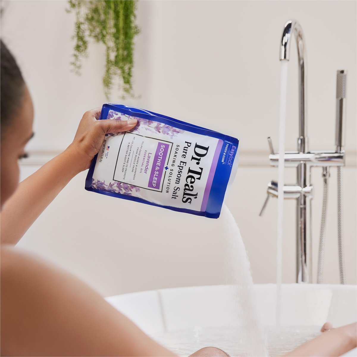 Dr. Teal's Epsom Salt Soaking Solution & Foaming Bath Combo Pack, Lavender, 41 Fl Oz (Pack of 2) Avelisse