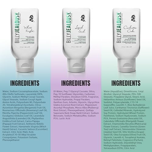 Billy Jealousy Face3Some Face Trio: Vegan Men's Skin Care Kit with Daily Facial Cleanser, Exfoliating Cleanser & Moisturizer - Travel Size Toiletries, Gentle Fresh Scent - görsel 18