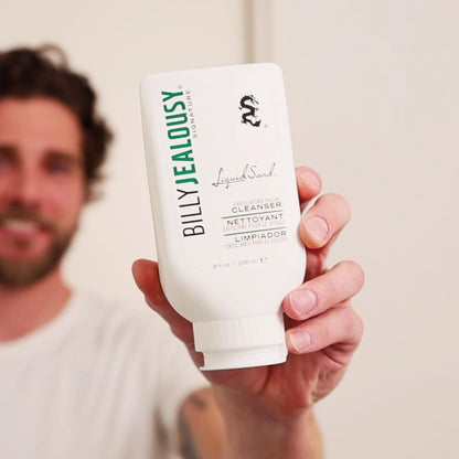 Billy Jealousy Face3Some Face Trio: Vegan Men's Skin Care Kit with Daily Facial Cleanser, Exfoliating Cleanser & Moisturizer - Travel Size Toiletries, Gentle Fresh Scent
