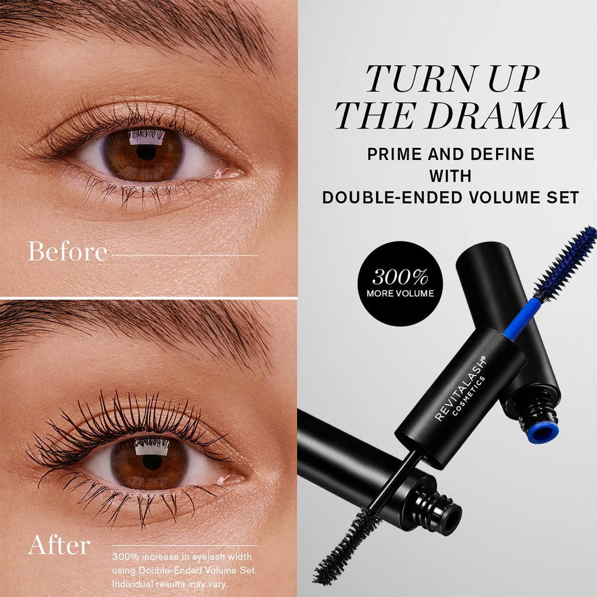 RevitaLash Cosmetics Double-Ended Volume Set: Eyelash Primer & Mascara – Hypoallergenic & Cruelty Free, 0.18 Fl Oz (Pack of 2) Avelisse