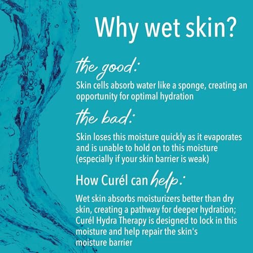 Curel Hydra Therapy Itch Defense Moisturizer Wet Skin Lotion with Advanced Ceramide Complex, Vitamin E & Oatmeal Extract, 12 oz - görsel 12