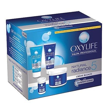 OxyLife Natural Radiance 5 Creme Bleach for Face – Gentle Facial Hair Lightener, 310g Avelisse