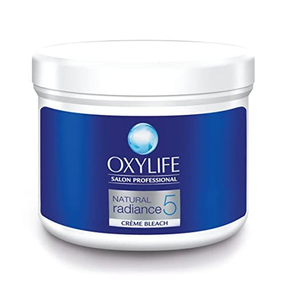 OxyLife Natural Radiance 5 Creme Bleach for Face – Gentle Facial Hair Lightener, 310g Avelisse