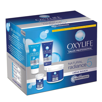 OxyLife Natural Radiance 5 Creme Bleach for Face – Gentle Facial Hair Lightener, 310g Avelisse