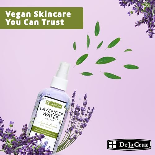 De La Cruz Lavender Water Body Mist - Soothing Lavender Spray with Pure Essential Oil, 8 fl oz - görsel 14
