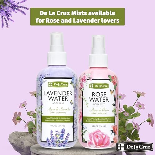 De La Cruz Lavender Water Body Mist - Soothing Lavender Spray with Pure Essential Oil, 8 fl oz - görsel 12