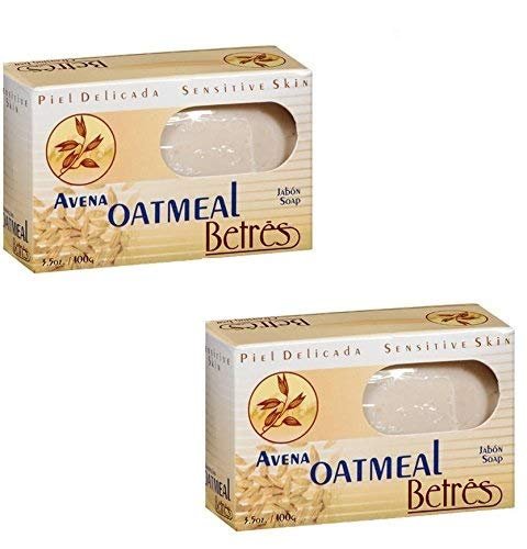 Betres Avena Oatmeal Bar Soap for Sensitive Skin – 2-Pack (3.5 oz Each) - görsel 1