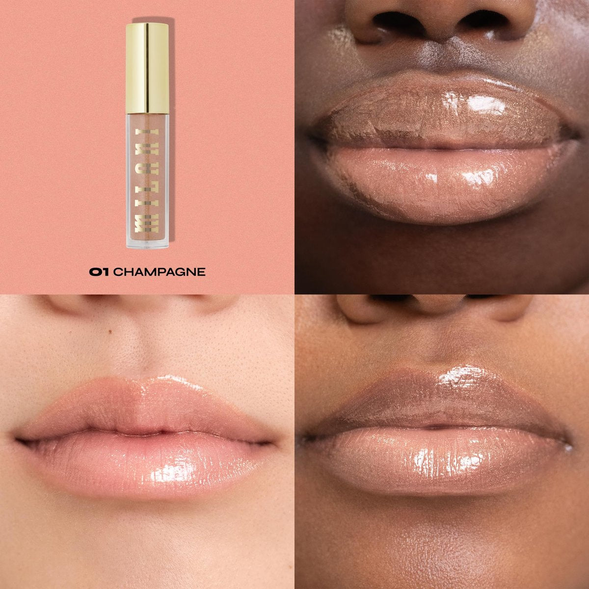 Milani Keep It Full Nourishing Lip Plumper with Hyaluronic Acid & Peptides – Champagne (0.13 Fl Oz) - görsel 3