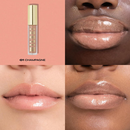 Milani Keep It Full Nourishing Lip Plumper with Hyaluronic Acid & Peptides – Champagne (0.13 Fl Oz)