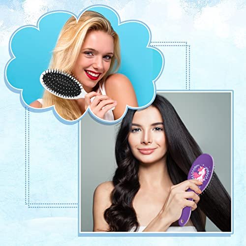 AhlsenL 4 Pack Detangler Hair Brushes - Anti-Static Massage Comb for Women, Girls - Ideal for Curly, Straight, Long or Short Hair Avelisse