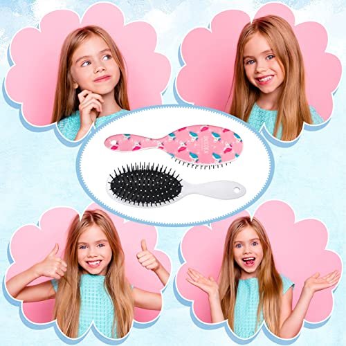 AhlsenL 4 Pack Detangler Hair Brushes - Anti-Static Massage Comb for Women, Girls - Ideal for Curly, Straight, Long or Short Hair Avelisse