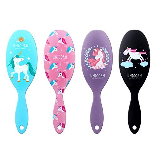 AhlsenL 4 Pack Detangler Hair Brushes - Anti-Static Massage Comb for Women, Girls - Ideal for Curly, Straight, Long or Short Hair Avelisse
