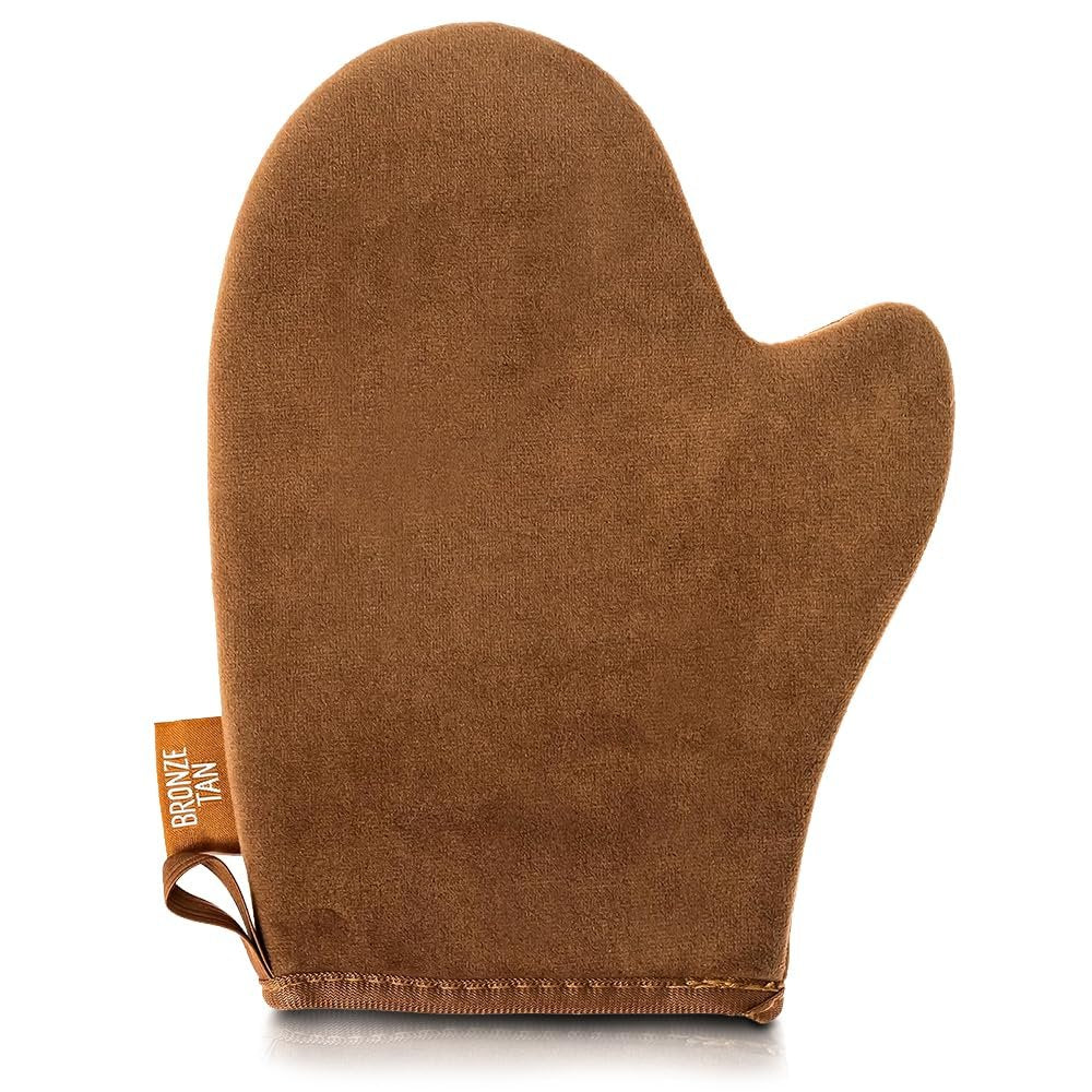 Self Tanning Mitt Applicator With Thumb – Ultra Soft Reusable Tanning Glove for Streak-Free Sunless Tan - görsel 1