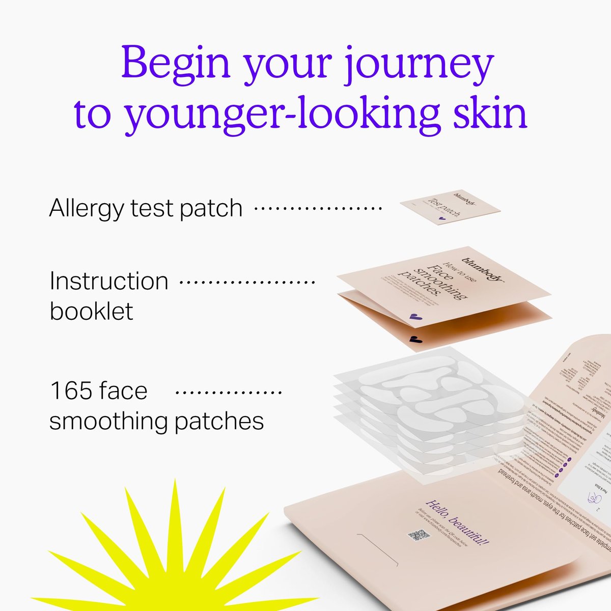 BLUMBODY Face & Forehead Wrinkle Patches – Non-Silicone Anti-Wrinkle Tape for Smoothing Eye, Mouth, Forehead Lines – 165 Count (30-Day Supply) Avelisse