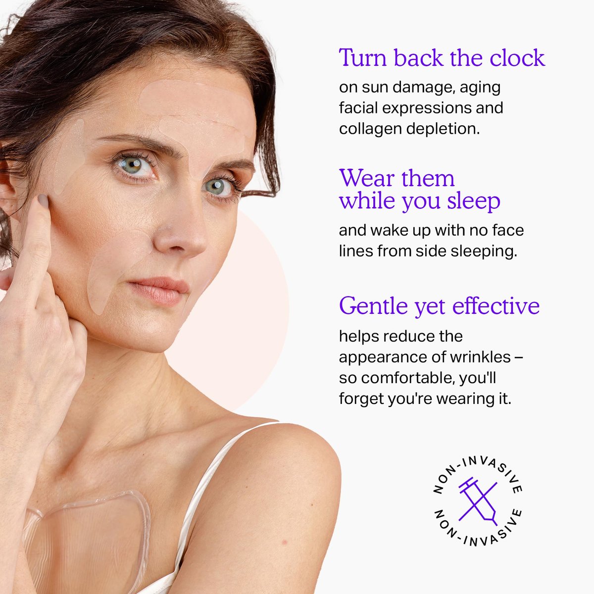 BLUMBODY Face & Forehead Wrinkle Patches – Non-Silicone Anti-Wrinkle Tape for Smoothing Eye, Mouth, Forehead Lines – 165 Count (30-Day Supply) Avelisse