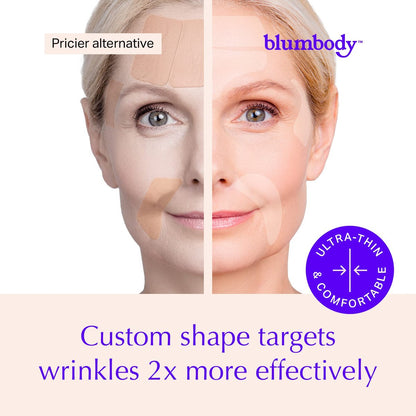 BLUMBODY Face & Forehead Wrinkle Patches – Non-Silicone Anti-Wrinkle Tape for Smoothing Eye, Mouth, Forehead Lines – 165 Count (30-Day Supply) Avelisse