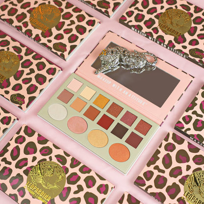 Rude Cosmetics Leopardina Eyeshadow & Highlighter Palette – 1.03 oz Makeup for Women