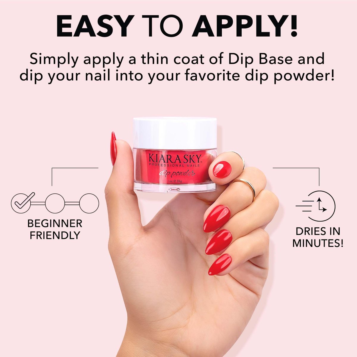 Kiara Sky Dip Powder Nail Color - Bee-My-Kini (1 oz) - görsel 9