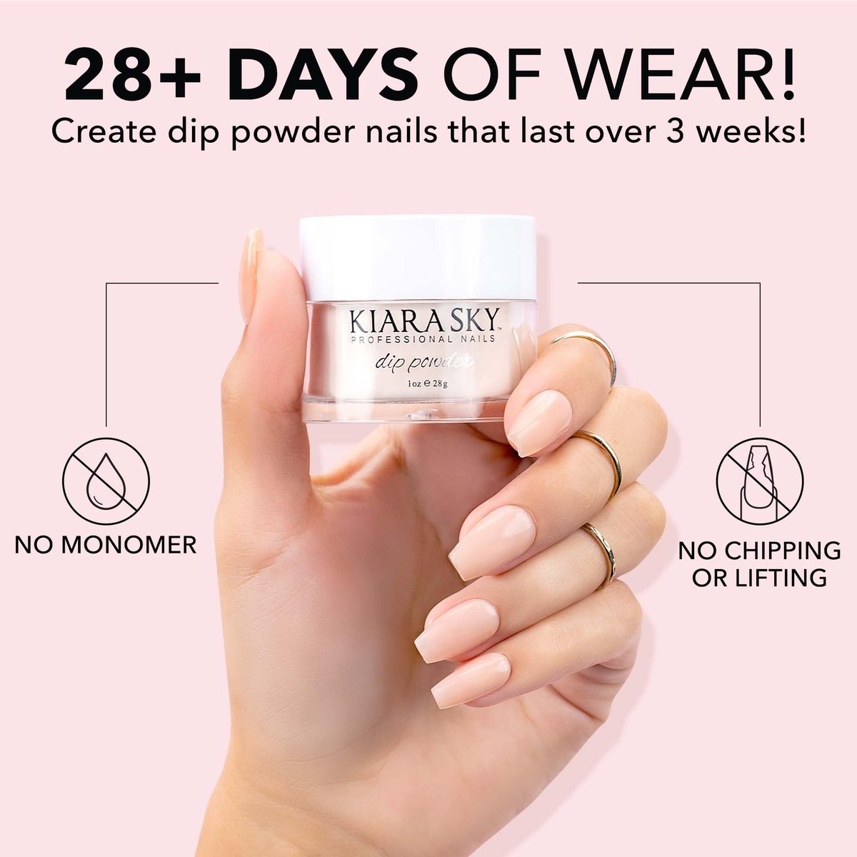 Kiara Sky Dip Powder Nail Color - Bee-My-Kini (1 oz) - görsel 3
