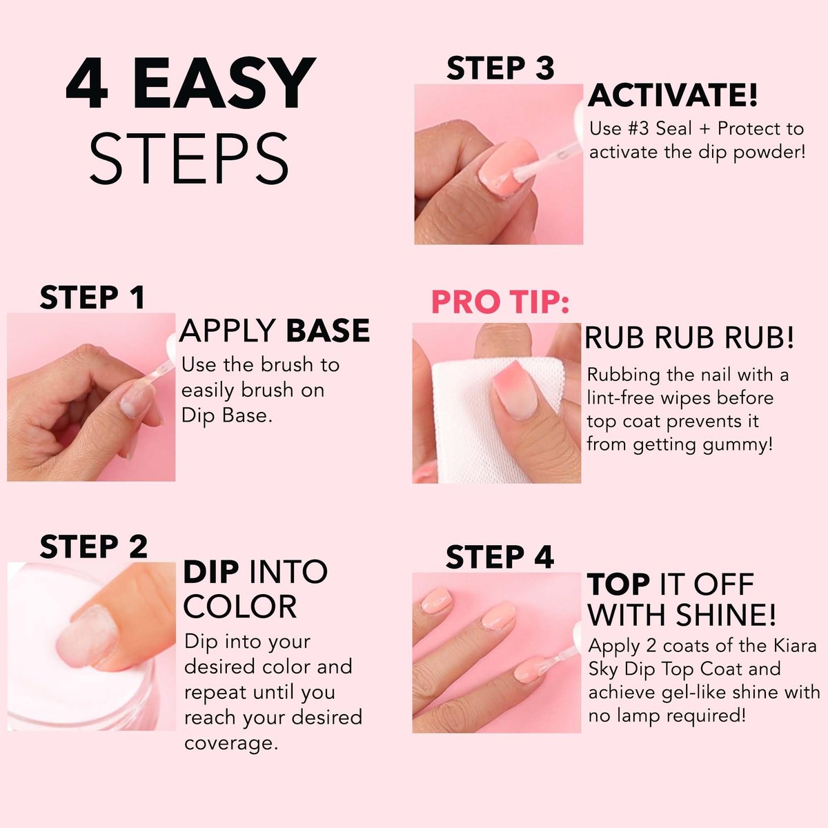 Kiara Sky Dip Powder Nail Color - Bee-My-Kini (1 oz) - görsel 13