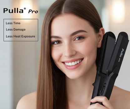 Pulla 4-in-1 Hair Straightener and Crimper - Tourmaline Ceramic Flat Iron with Adjustable Temperature 320°F-430°F for All Hair Types Avelisse