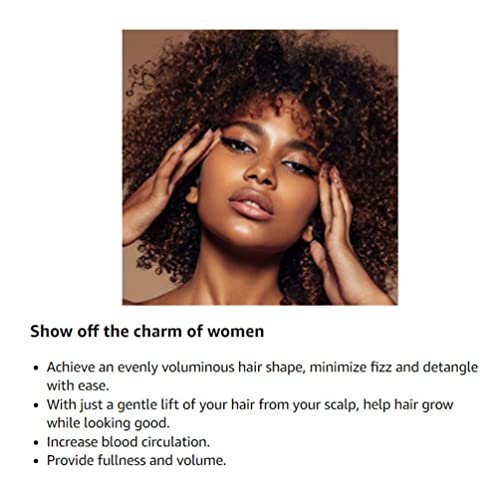 LUXXII (2 Pack) 8" Long Black Fist Metal Afro Pick Lift Hair Comb - Detangle, Wig, Braid, Man Styling Comb Avelisse