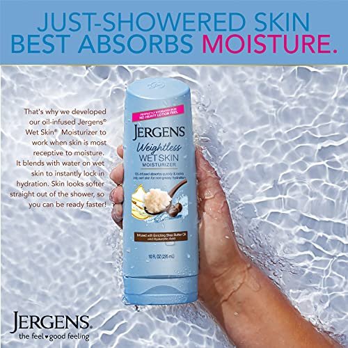 Jergens Wet Skin Body Moisturizer with Shea Butter Oil - Pure Shea Butter In-Shower Lotion for Dry Skin, Fast-Absorbing, Non-Sticky, Dermatologist Tested, 10 oz - görsel 7