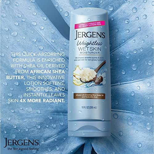 Jergens Wet Skin Body Moisturizer with Shea Butter Oil - Pure Shea Butter In-Shower Lotion for Dry Skin, Fast-Absorbing, Non-Sticky, Dermatologist Tested, 10 oz - görsel 3