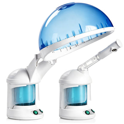 SUPER DEAL Hair Steamer PRO 3 in 1 Multifunction Ozone Facial Steamer with Bonnet Hood Attachment - Hair Therapy & Face Steamer for Home or Salon Avelisse