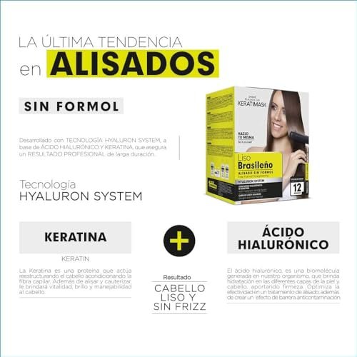 PLACENTA LIFE KERATIMASK Brazilian Straightening Kit with Keratin and Hyaluronic Acid - Formaldehyde Free Smoothing Treatment - görsel 10