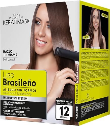 PLACENTA LIFE KERATIMASK Brazilian Straightening Kit with Keratin and Hyaluronic Acid - Formaldehyde Free Smoothing Treatment - görsel 2