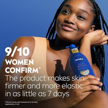 NIVEA Nourishing Hydration Skin Firming Body Lotion with Q10 and Vitamin C, 72-Hour Moisture for Dry Skin, 16.9 oz Pump Avelisse
