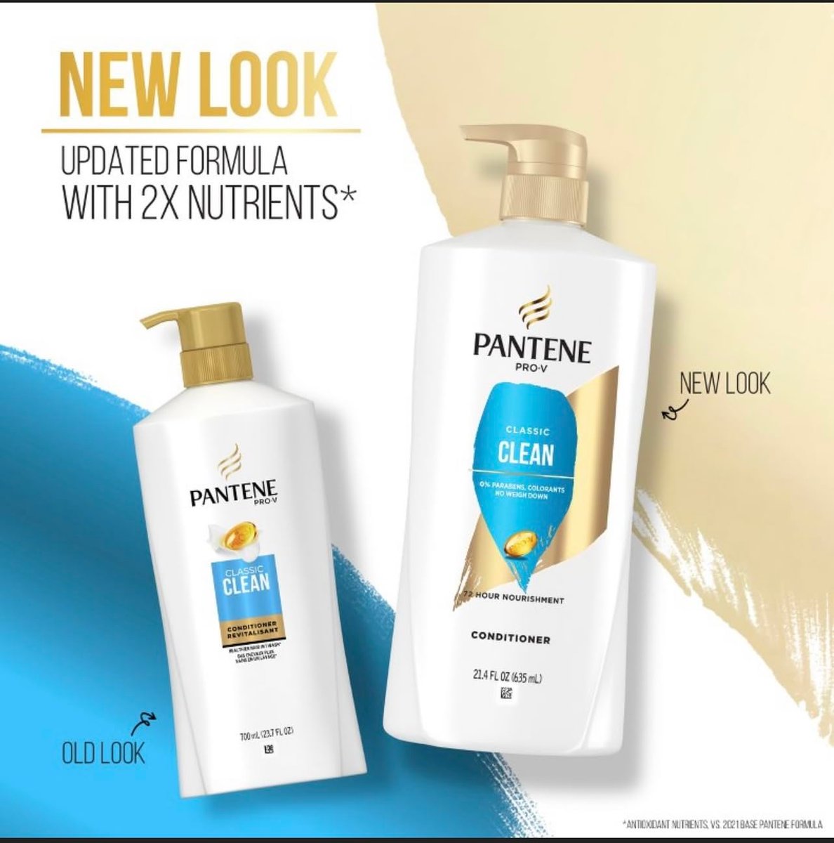 Pantene Classic Clean Conditioner, Twin Pack (2 x 24 fl oz) - Silicone-Free Formula for Healthy Hair Avelisse