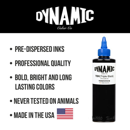 Dynamic Color Co Triple Black Ink Bottle 8oz – Professional Tattoo Ink Avelisse