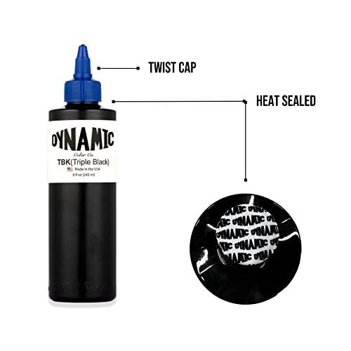 Dynamic Color Co Triple Black Ink Bottle 8oz – Professional Tattoo Ink Avelisse