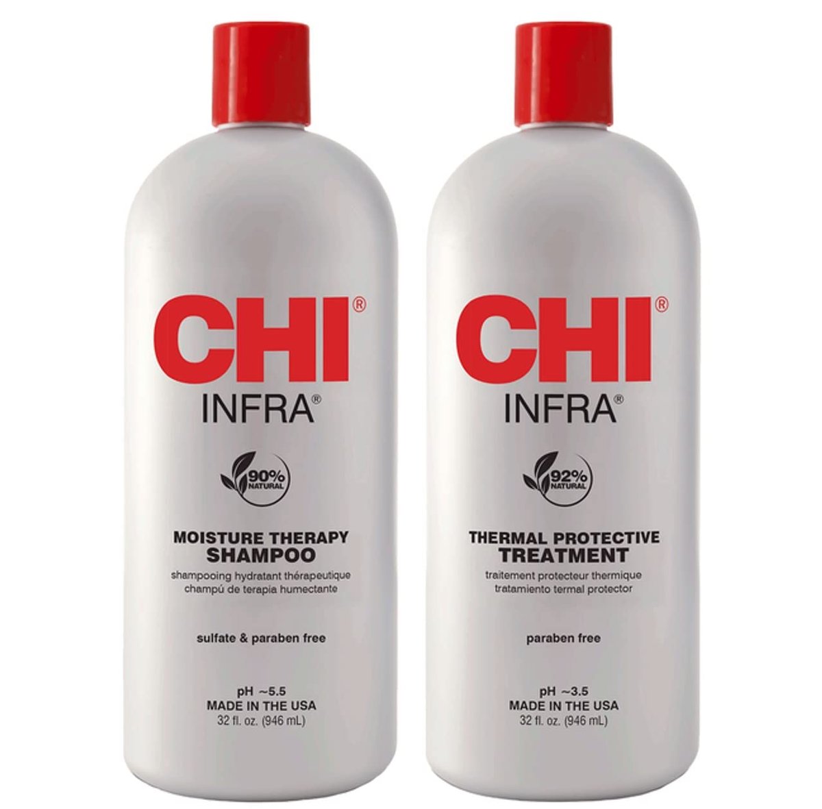 INFRA Shampoo & Treatment 32oz Duo Set – Professional Hair Care for Stronger, Healthier Hair Avelisse
