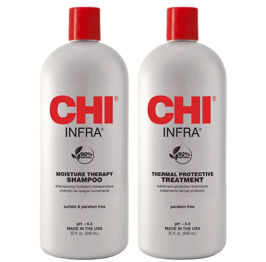 INFRA Shampoo & Treatment 32oz Duo Set – Professional Hair Care for Stronger, Healthier Hair Avelisse