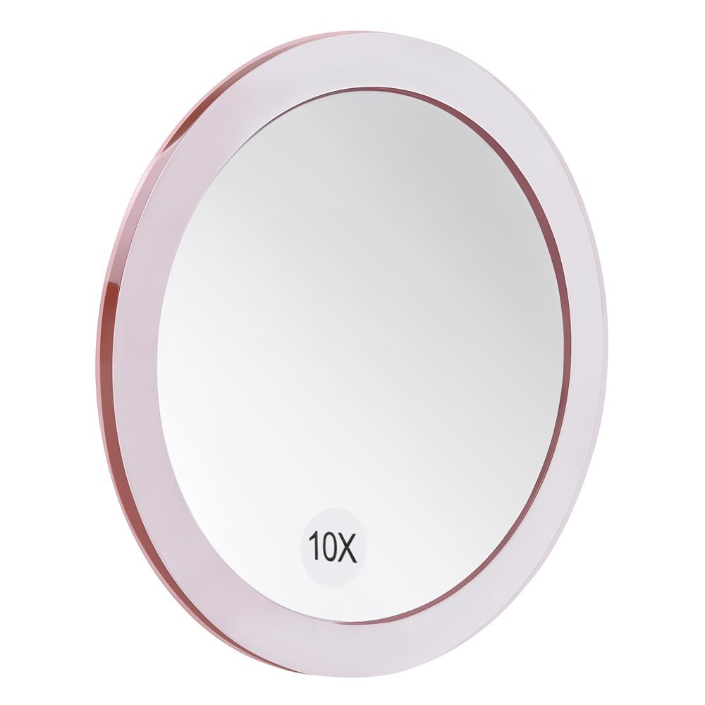 SANTOO 10X Magnifying Mirror – 6 Inch Round with Suction Cups for Precise Makeup, Tweezing & Skincare Avelisse