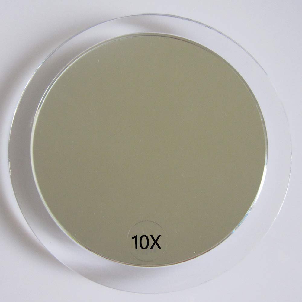 SANTOO 10X Magnifying Mirror – 6 Inch Round with Suction Cups for Precise Makeup, Tweezing & Skincare Avelisse